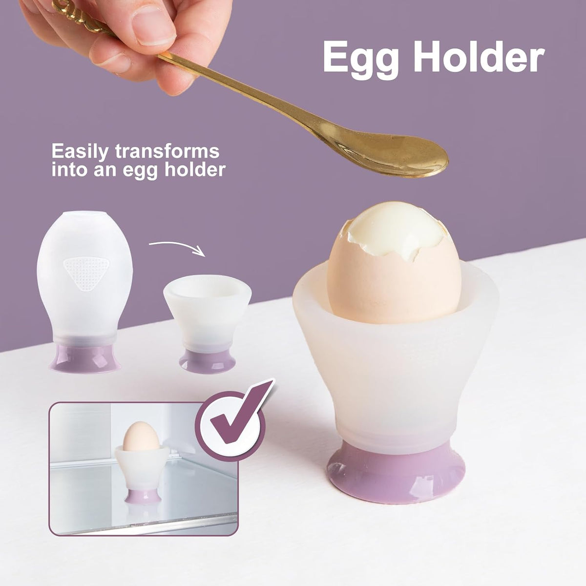 Egg Separator for Raw Eggs, Silicone Egg White Separator, Fun & Easy Gadget