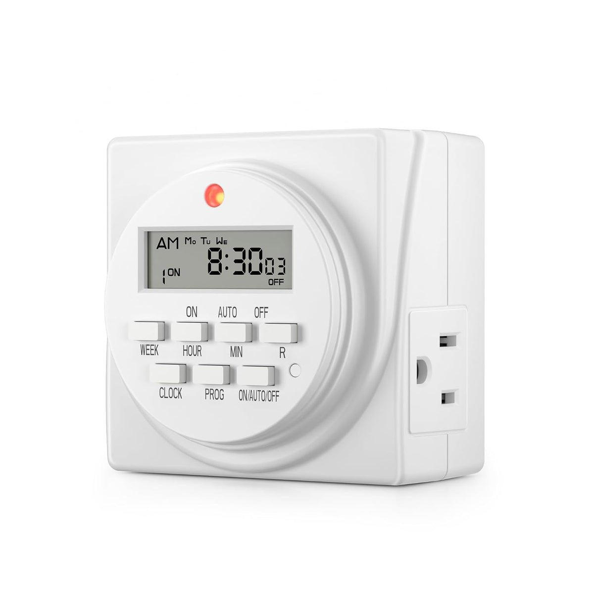 BN-LINK Indoor 7-Day Programmable Digital Timer Outlet, 2 Outlets