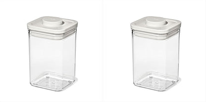 OXO Good Grips Pet POP Container – 6.0 Qt/5.7 L with Half Scoop, Ideal for up to 6.5lbs of Dog Food or 4.5lbs of Cat Food, Airtight Dog and Cat Food Storage Container, BPA Free, Clear