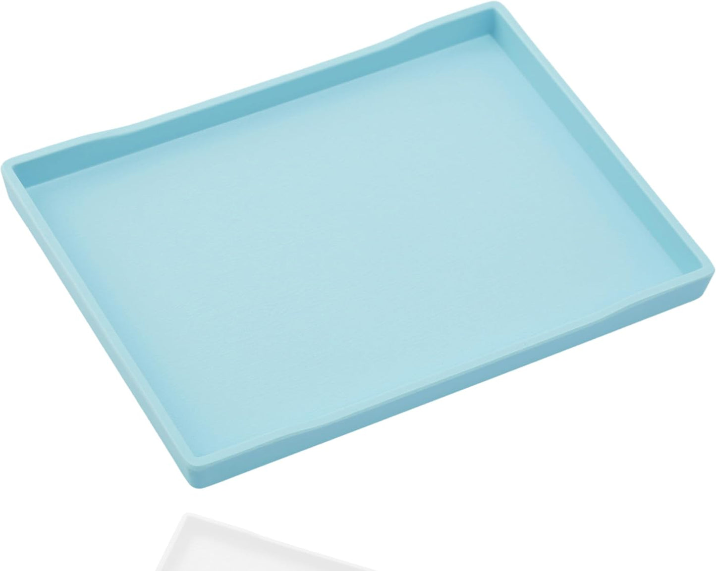 White Serving Tray (13.5 x 9.6 inch) for Serving Accessory, Elegant & Stackable Plastic Tray for Spa, Coffee, Drinks, Tea, Bar, Party, Seasoning, Perfume and Display Use.