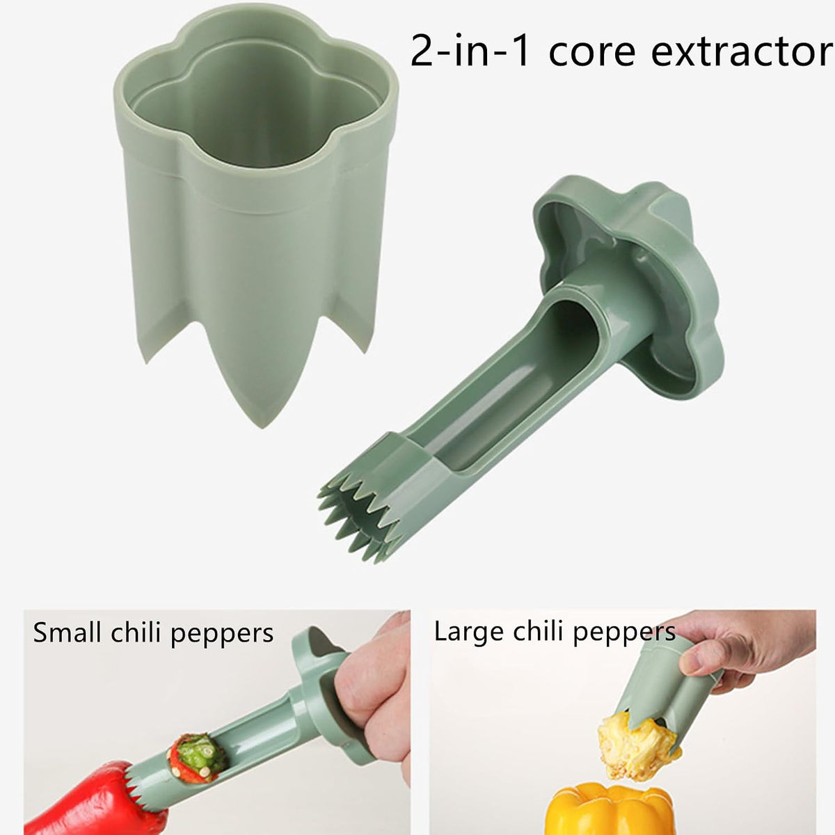 2 in 1 Bell Pepper Seed Remover & Corer Tool