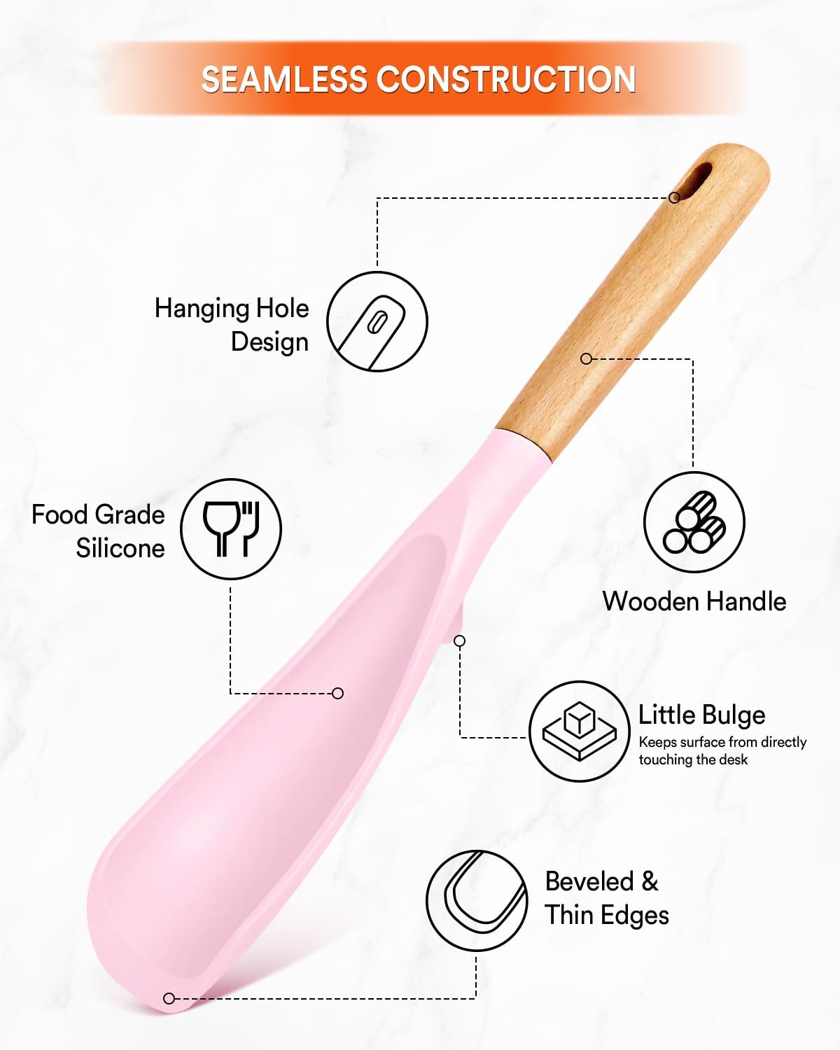 Badiano Cooking Spoon and Rice Scooper for Nonstick Cookware,Multi-function