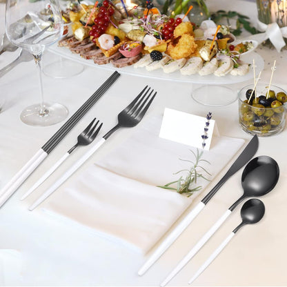 AARAINBOW 8 Pieces Stainless Steel Flatware Set Portable Reusable Cutlery Set Travel Utensils Set Including Chopsticks Knife Fork Spoon Straws Cleaning Brush Dishwasher Safe (Pink Golden)