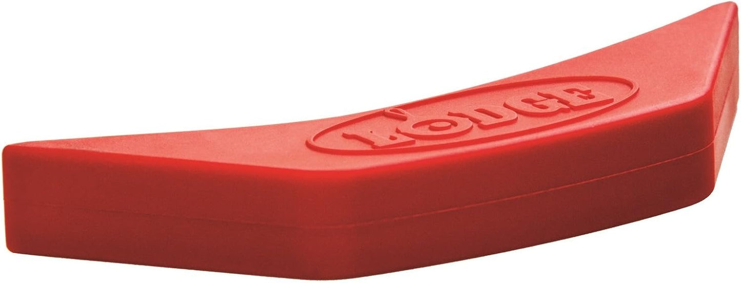 Lodge Silicone Hot Cast Iron Skillet Handle Holder, 5-5/8" L x 2", Red & ASAHH41 Silicone Assist Handle Holder, Red, 5.5" x 2"