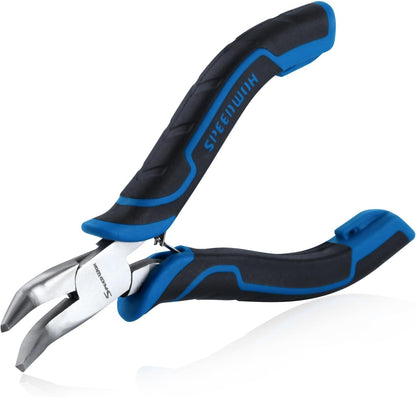 SPEEDWOX Long Reach Bent Needle Nose Pliers With Smooth Jaw Angled Needle Nose Pliers For Jewelry Making Fish Bone Pliers Tweezers Bent Chain Nose Pliers For Wire Bending And Small Object Gripping