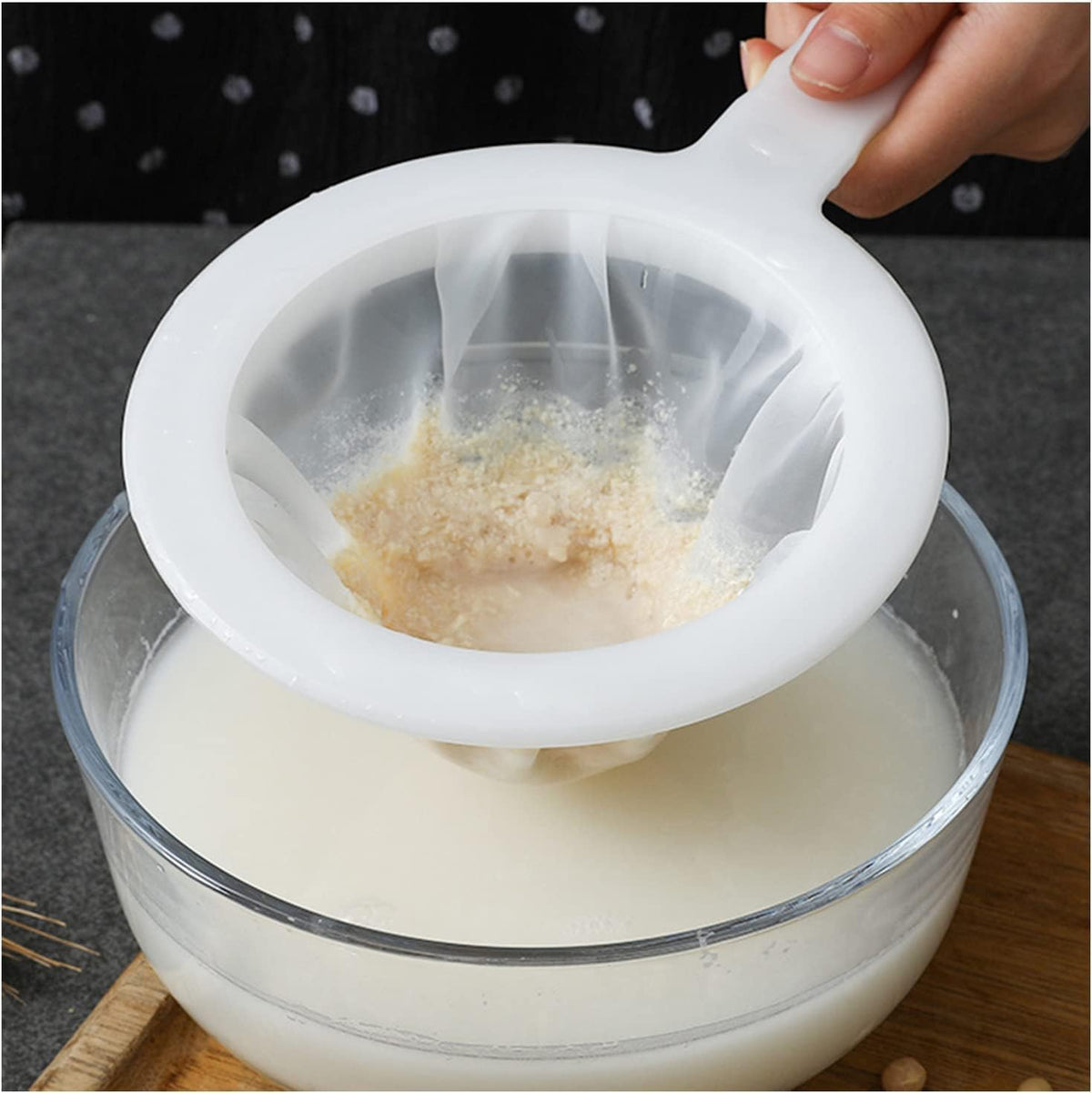 Kitchen Ultra-Fine Nylon Mesh Strainer 5.51 Inch (400 mesh)