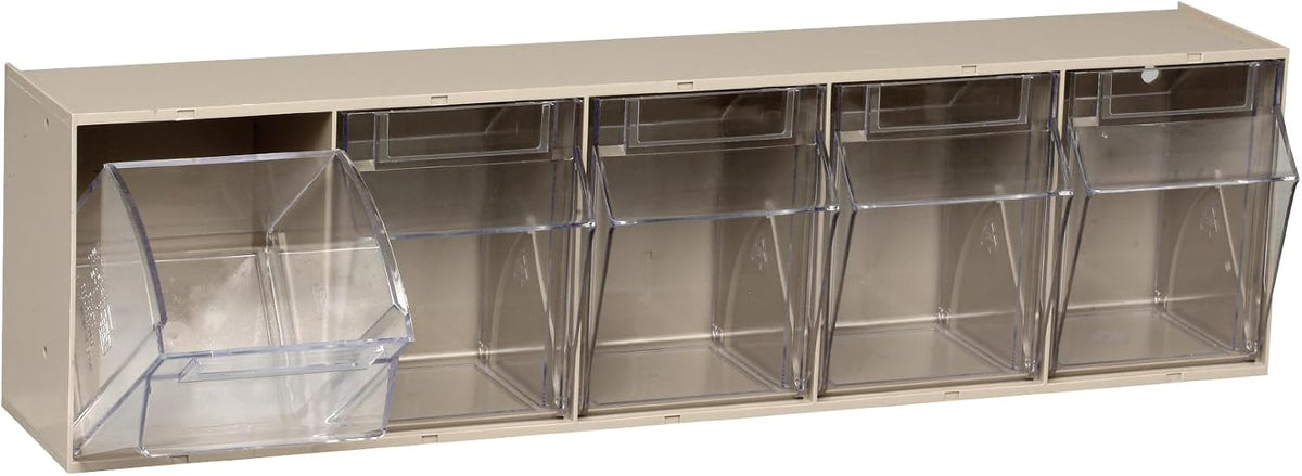 Quantum Storage Systems QTB302WT 2 Drawers Tip Out Cabinet Part Organizer White 14" H x 24" W x 12" D