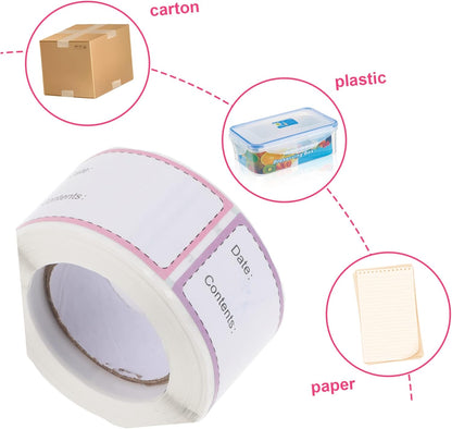 Zerodeko Date Stickers for Food Containers Reusable Adhesive Labels Kitchen Storage Roll