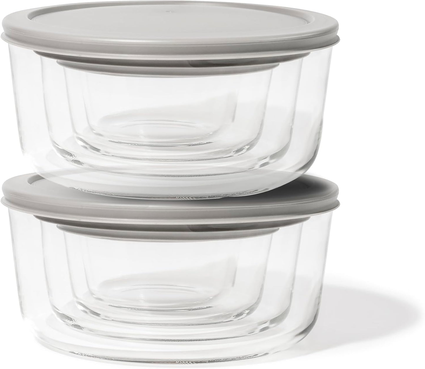6-Piece Glass Food Storage Containers Set (3 Containers + 3 BPA-Free Lids) | 2-Cup, Leakproof | Microwave, Freezer, Oven & Dishwasher Safe | Ideal for Meal Prep & Pantry Organization, Pistachio