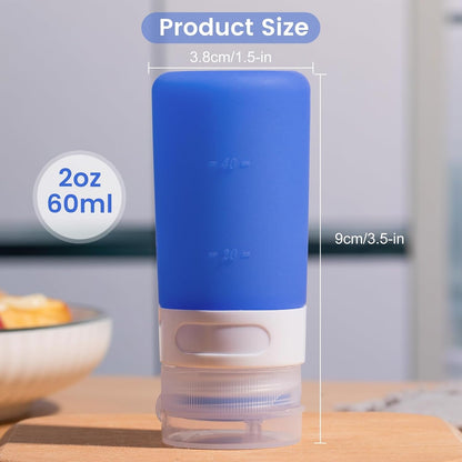 MICEBAY 2 oz Condiment Squeeze Bottles, Leakproof Salad Dressing Container