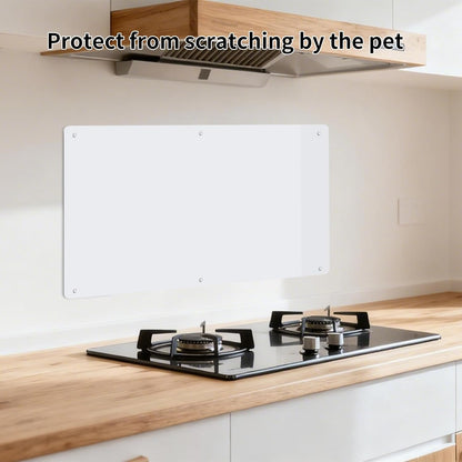Stainless Steel Stove Backsplash, Kitchen Splatter Shield Silver 12"x16"
