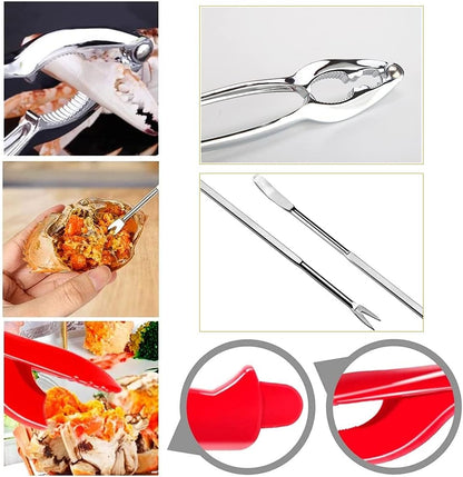 30 PCS Seafood Tools Include Crab Crackers, Seafood Scissors, Lobster Sheller, Crab Hammer,and Shellfish Forks,Nutcracker Set