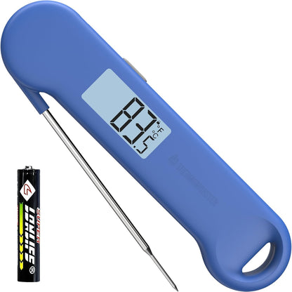 0.5 Sec Instant Read Meat Thermometer Digital for Outdoor Fryer, Black