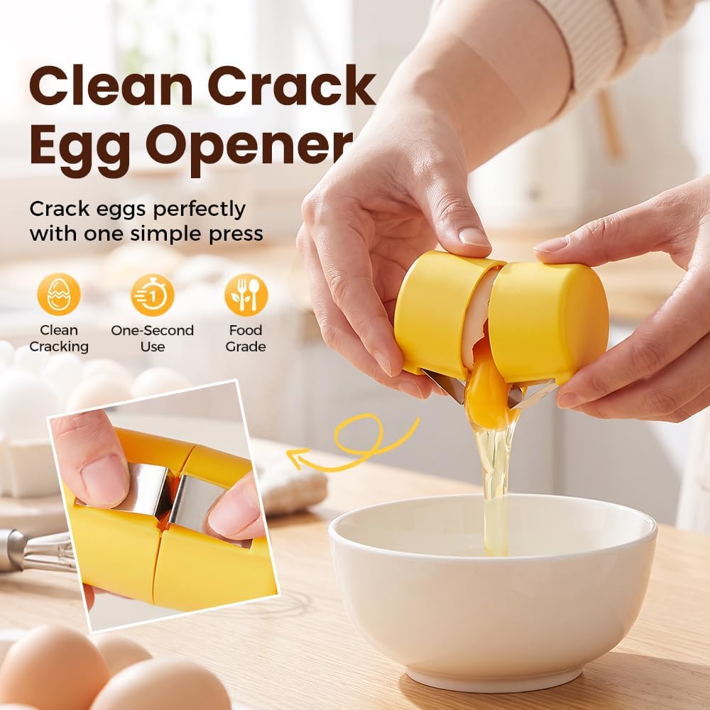 Egg Shell Opener, Hand‑Held Egg Cracker Peeler for Home Kitchen Use