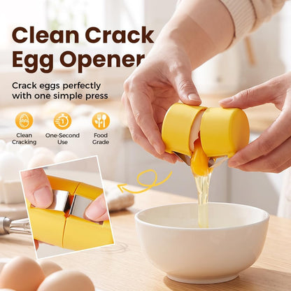 Egg Shell Opener, Hand‑Held Egg Cracker Peeler for Home Kitchen Use