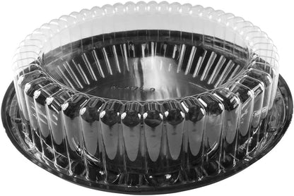 KitchenDance D & W Finepack Disposable Pie Carrier with High Dome Plastic - 9 Inches Reusable Pie Container for Creme Pies, Fancy pies - Perfect for Storing, Serving, Displaying Creations - WJ43, 10 Count