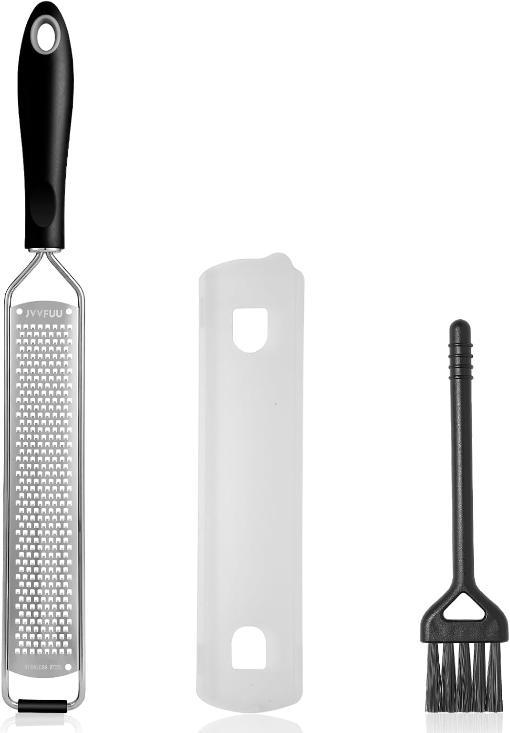 Lemon Zester and Cheese Grater with Protective Cover and Cleaning Brush