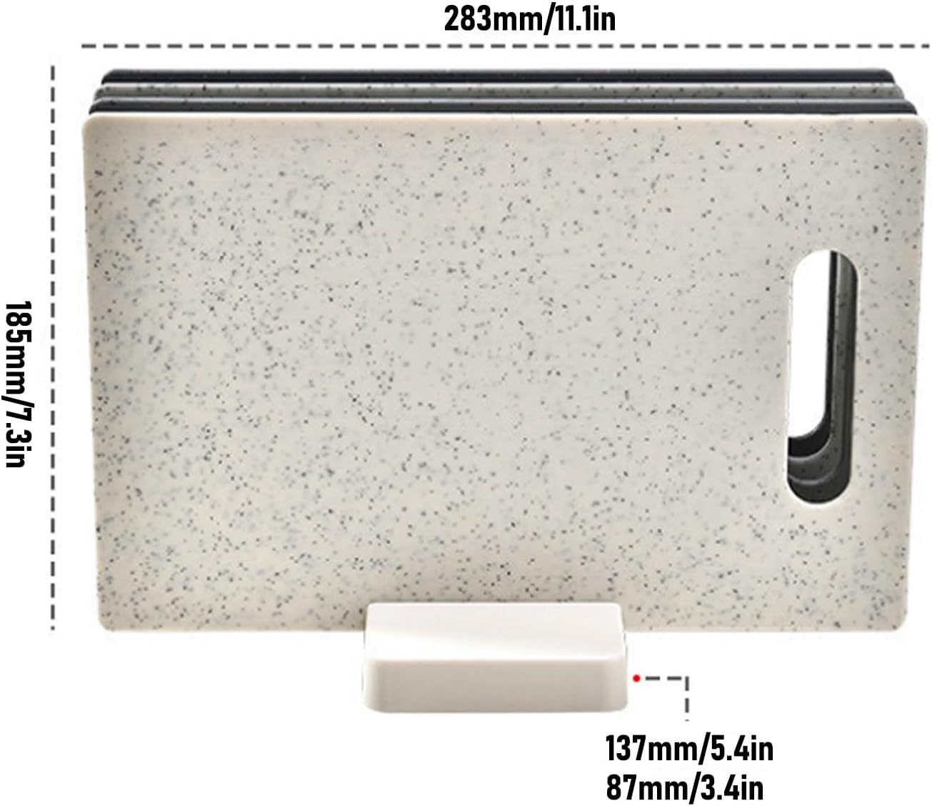 4PCS Cutting Mats with Anti Slip Base, Flexible Plastic Cutting Board for Kitchen, Colorful Extra Thick Chopping Mats Boards for Meat Veggies, 11.1x7.3x0.1in