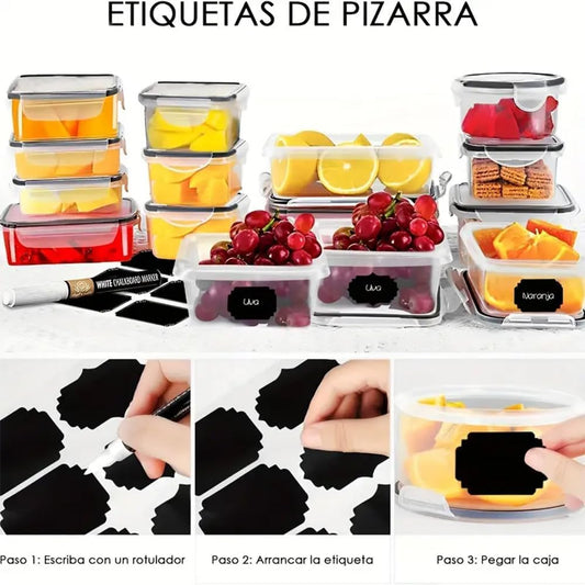 48 Pack Meal Prep Containers Set With Airtight Lids,BPA Free Food Storage Containers For Leftovers Leakproof Stackable Freezer/Microwave/Dishwasher Safe Lunch Box (24, Rectangular+Roud)