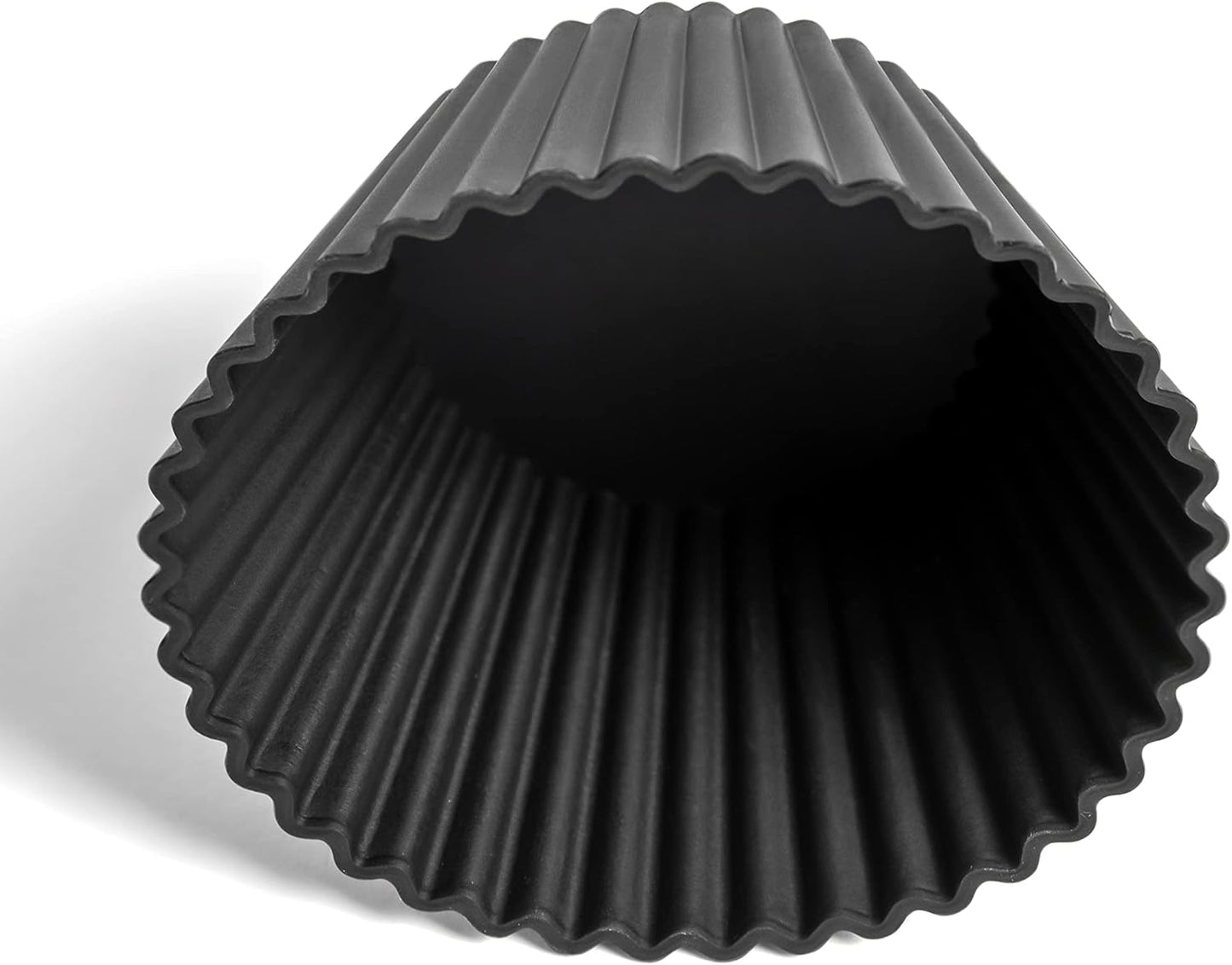 Premium Reusable Silicone Muffin Liners - 12 BPA Free Silicone Cupcake Molds for Baking - LFGB/FDA - (Standard, Black)