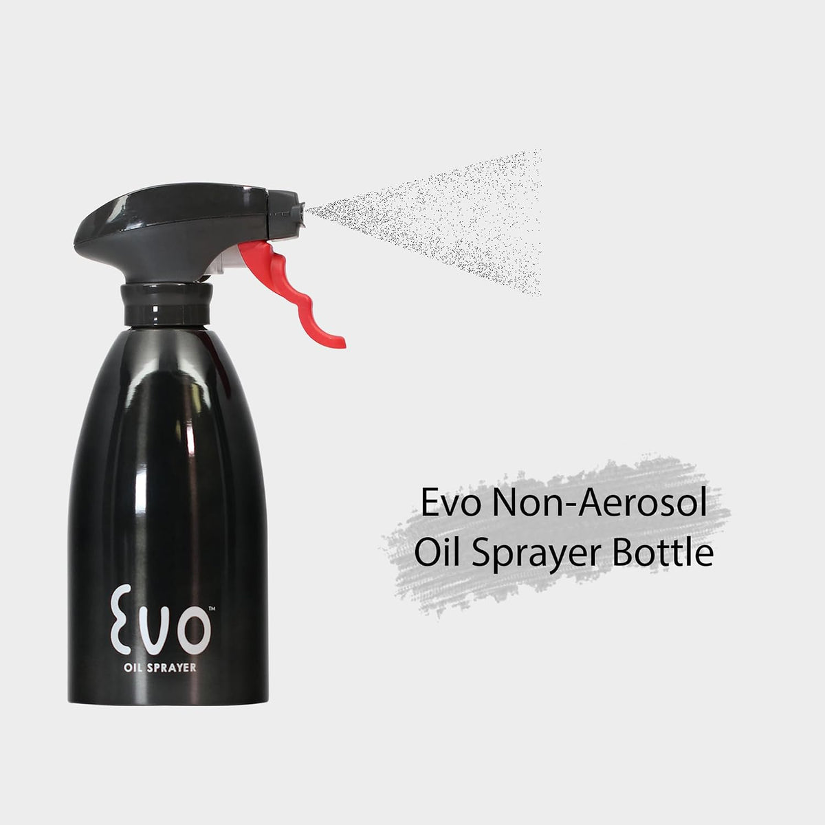 Evo Oil Sprayer 18/8 Stainless Steel, Non-Aerosol for Olive, Cooking Oils, and Vinegars, Silver, 16-Ounce Capacity