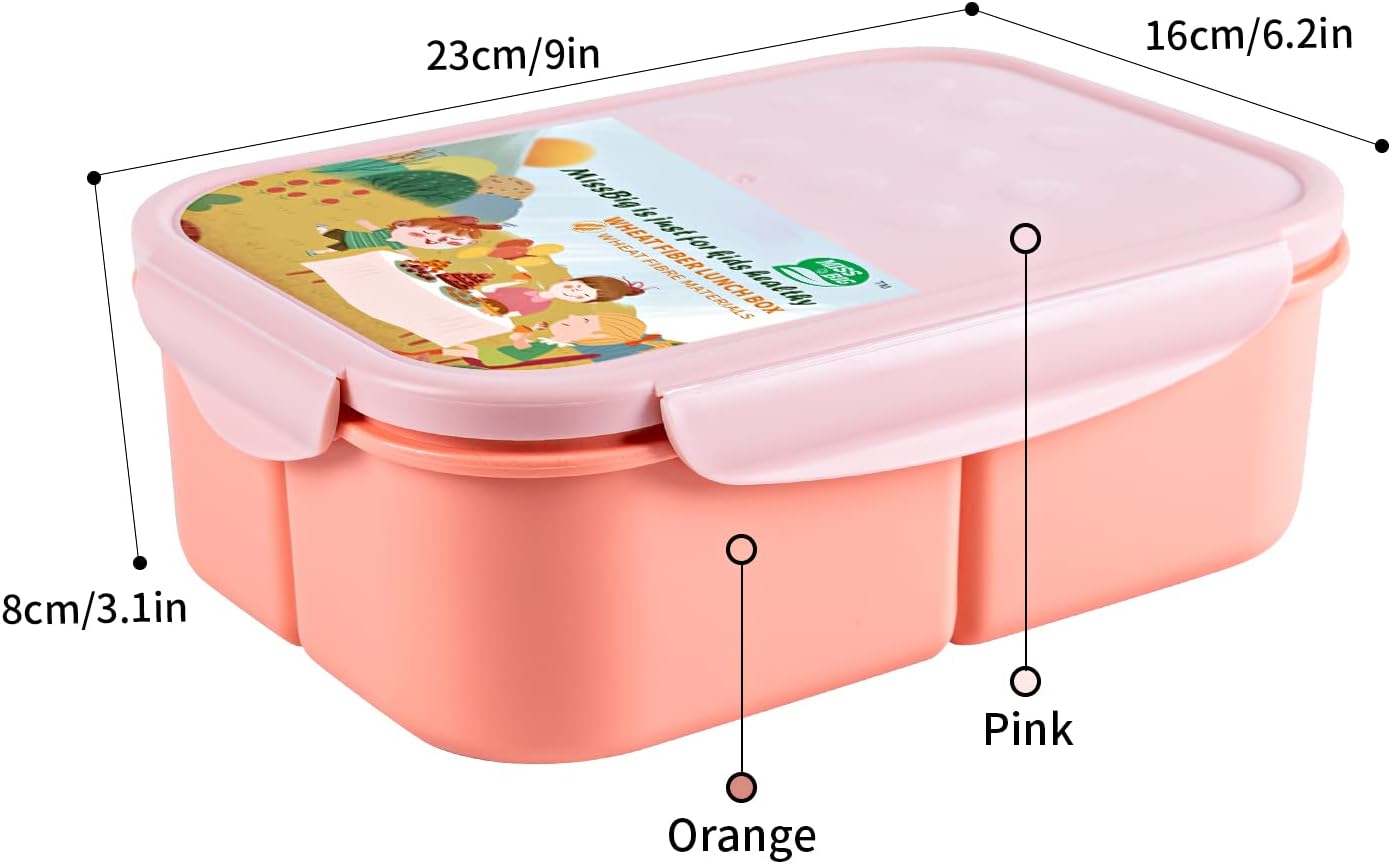 MISS BIG® Bento Box,Bento Box Adult,Lunch Box,Leak Proof Lunch Containers,No BPAs and No Chemical Dyes Bento Lunch Box,Dishwasher and Microwave Safe Lunch Containers for Adults(1900ml Gray)