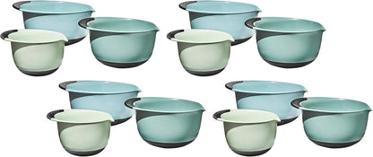 OXO Good Grips 3-Piece Plastic Mixing Bowl Set - Cadet Blue, Tower Gray, Jade, Small, Medium, Large