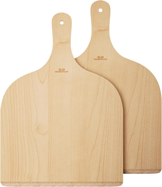G.a HOMEFAVOR Wooden Pizza Peel, 2 Pack, 12 x 16 Inch