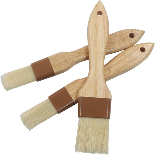 LALOFE Pastry Brush Natural Bristle Set, 1 & 1.5 Inch