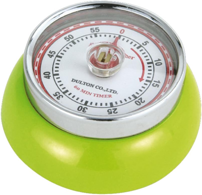 Zassenhaus Magnetic Retro Kitchen Timer, Classic Mechanical Cooking Timer (Yellow)
