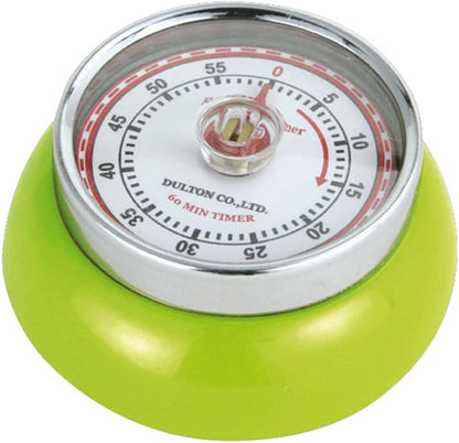 Zassenhaus Magnetic Retro Kitchen Timer, Classic Mechanical Cooking Timer (Yellow)
