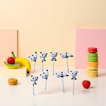 8 Pcs Cute Fun Bento Picks Set, Food Picks for Kids,School Lunch Accessories for Kids, Cute Animal Fruit Toothpicks,Fruit Food Toothpicks, Lunch Bento Box Picks for Toddler Cocktail Picks