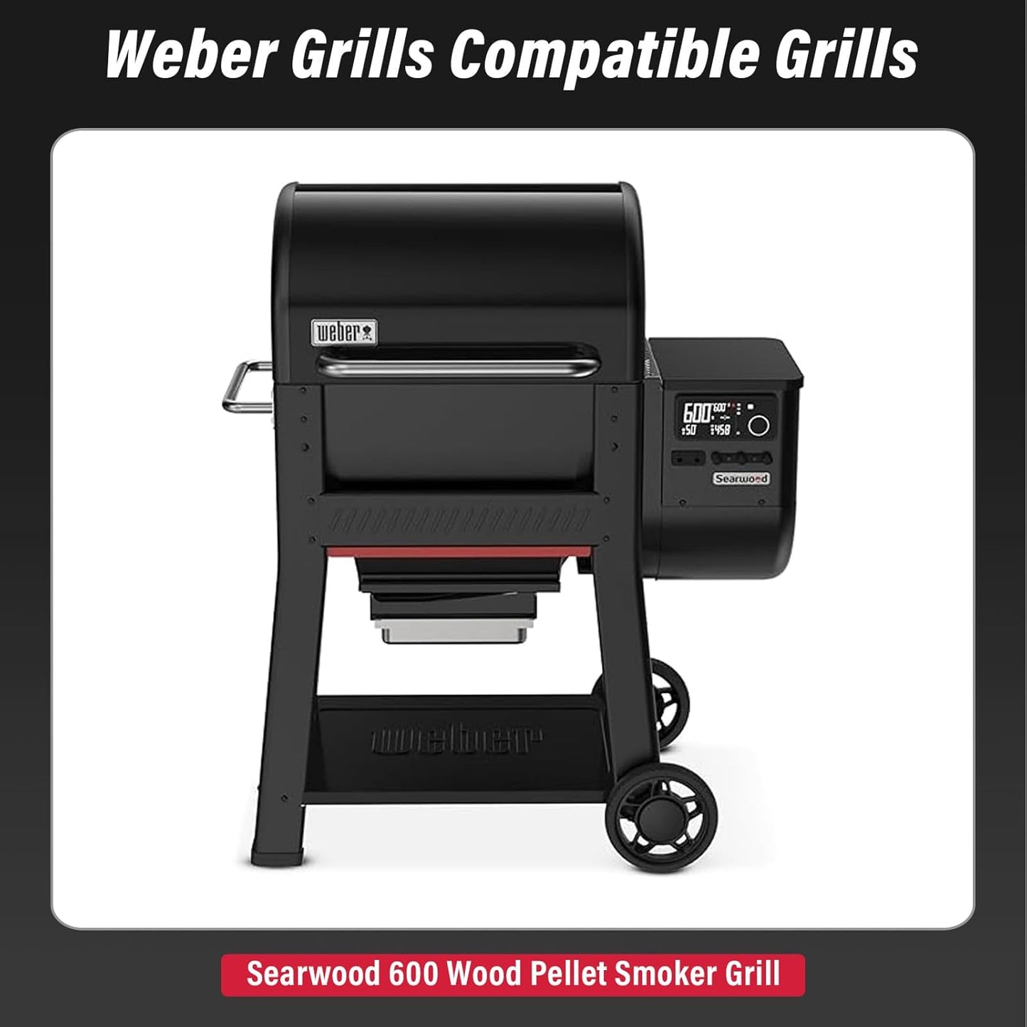 Upgraded Grill Table for Weber Kettle 22"/18"/26", Master Touch 22", Smokey Mountain, Recteq Pellet Grill RT-B380, Prep Station with Cutting Board, Basin, 4 Hooks, Shelf for Weber Kettle Accessories