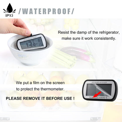 AEVETE Refrigerator Thermometer Digital Fridge Freezer Thermometer