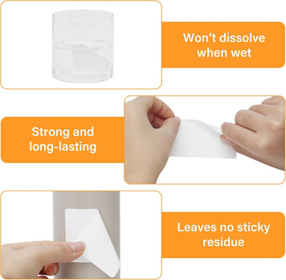300 Pcs 2×3 Inch Blank Removable Freezer Labels, Waterproof, Oil & Tear Resistant, No Residue Writable Stickers for Food Containers, Jars, Pantry and Meal Prep (Bright)