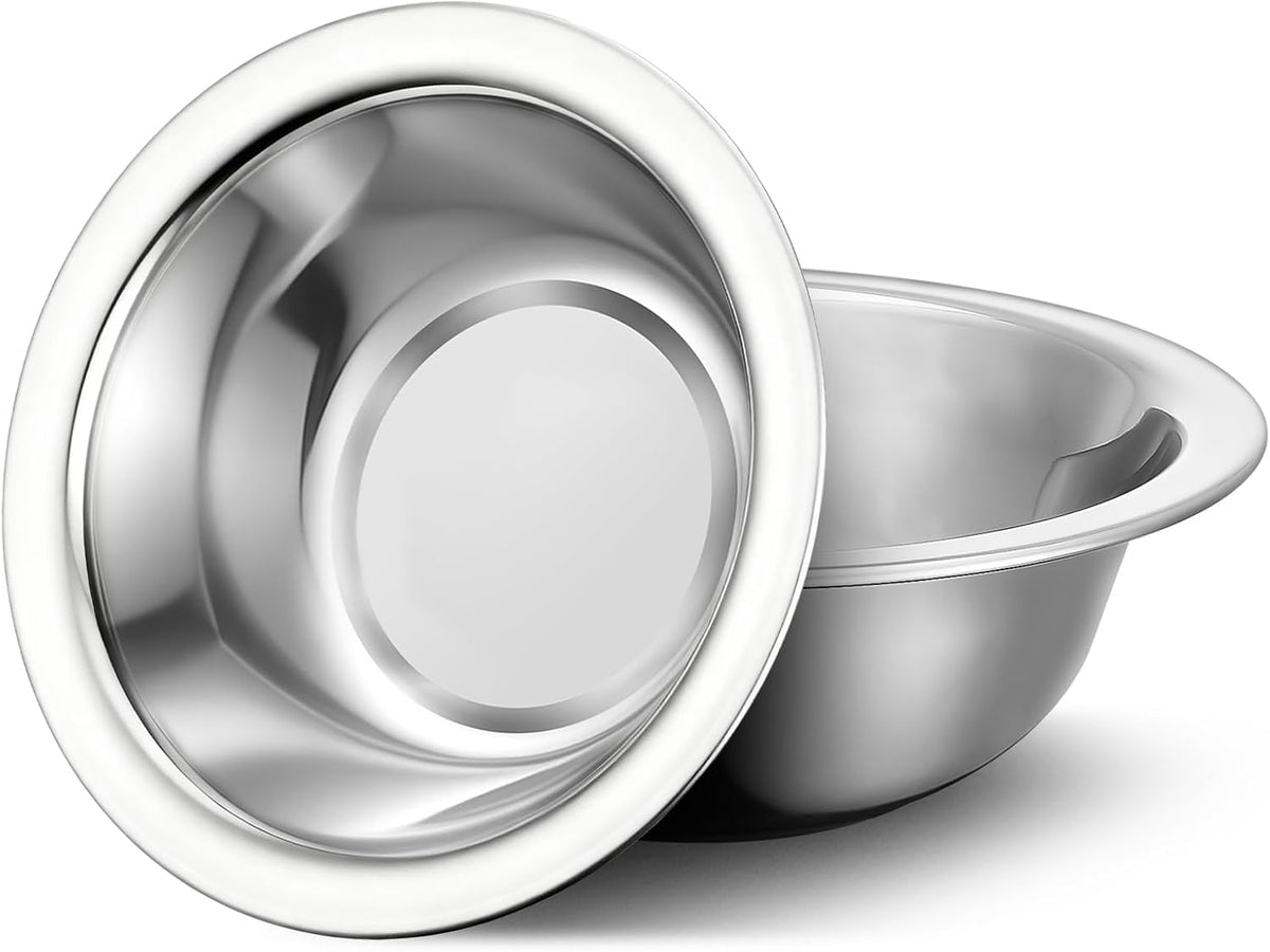 304(18/8) Stainless Steel Mixing Bowls for Kitchen, 6.3" 13.67 fl.oz Metal Mixing Bowls Set Stackable for Baking Serving Cooking Food Prep Storage Dishwasher Safe Lightweight