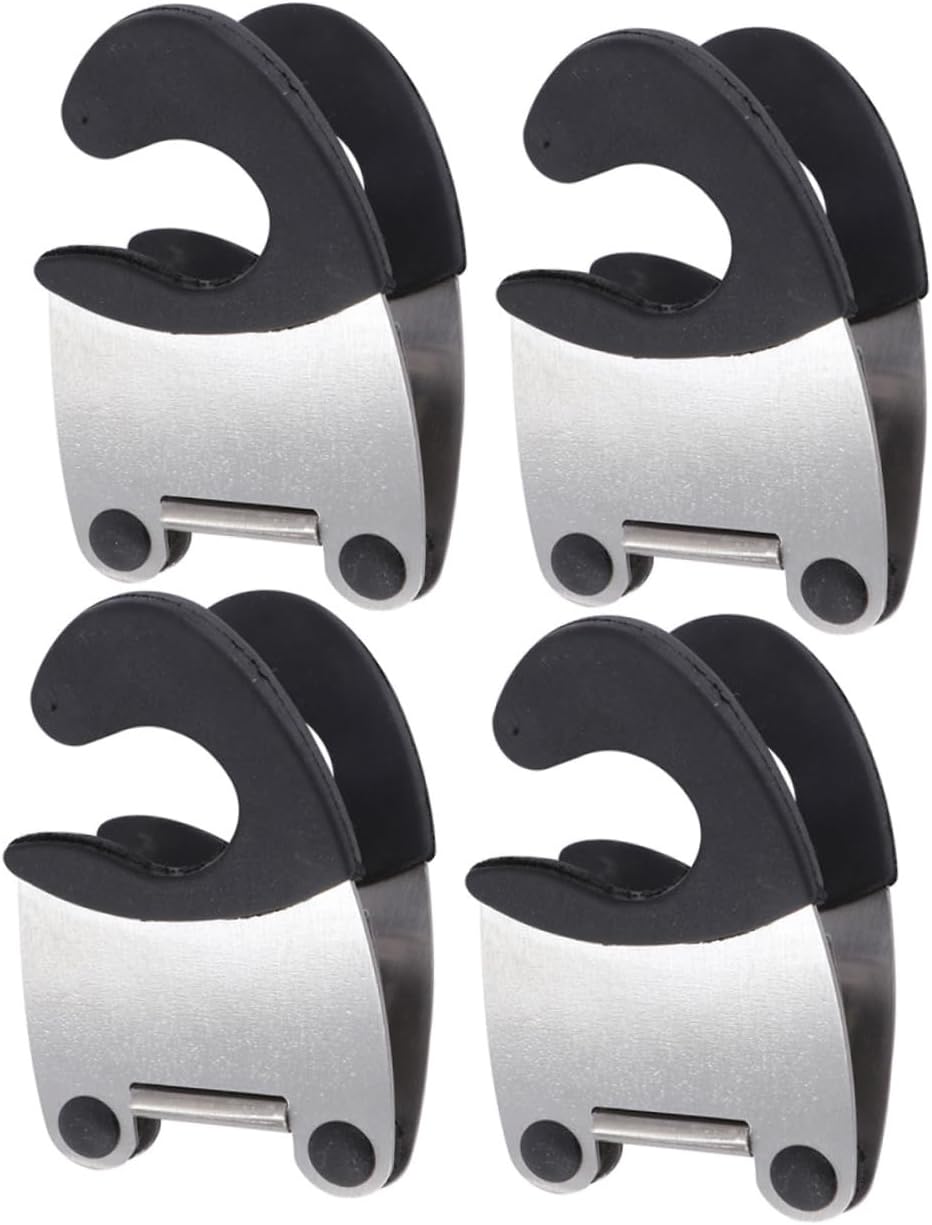 Stainless Steel Pot Side Clamp Spoon Holder 4pcs for Kitchen Use