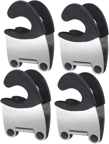 Stainless Steel Pot Side Clamp Spoon Holder 4pcs for Kitchen Use