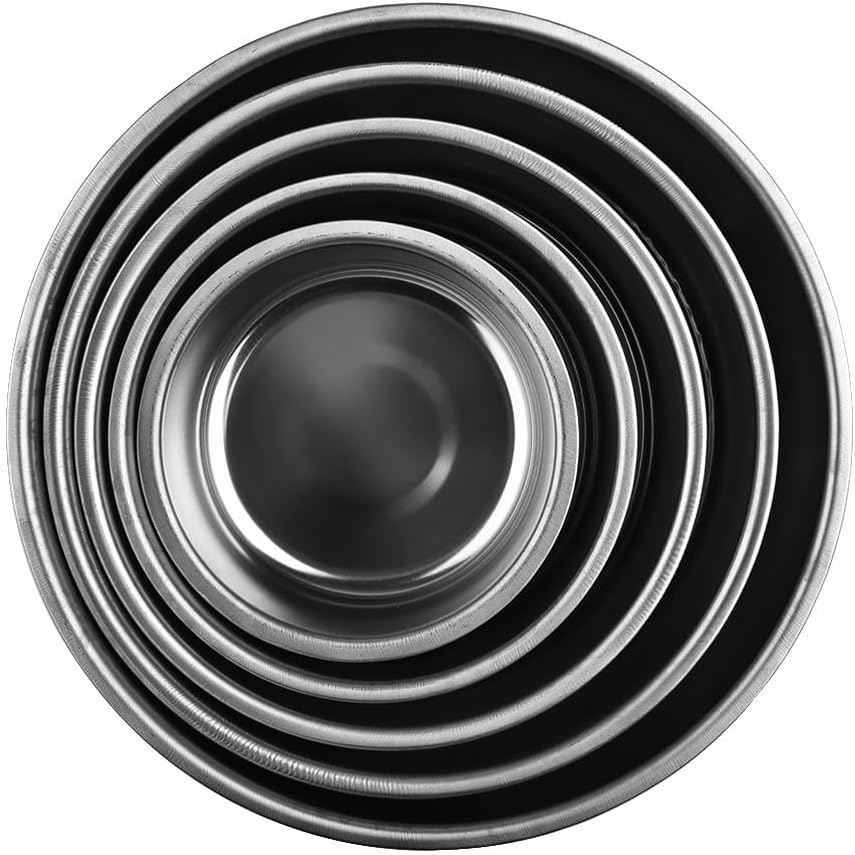 Stainless Steel Mixing Bowls Set with Airtight Lids 5 Piece Nesting Storage Containers for Kitchen Food Prep Serving