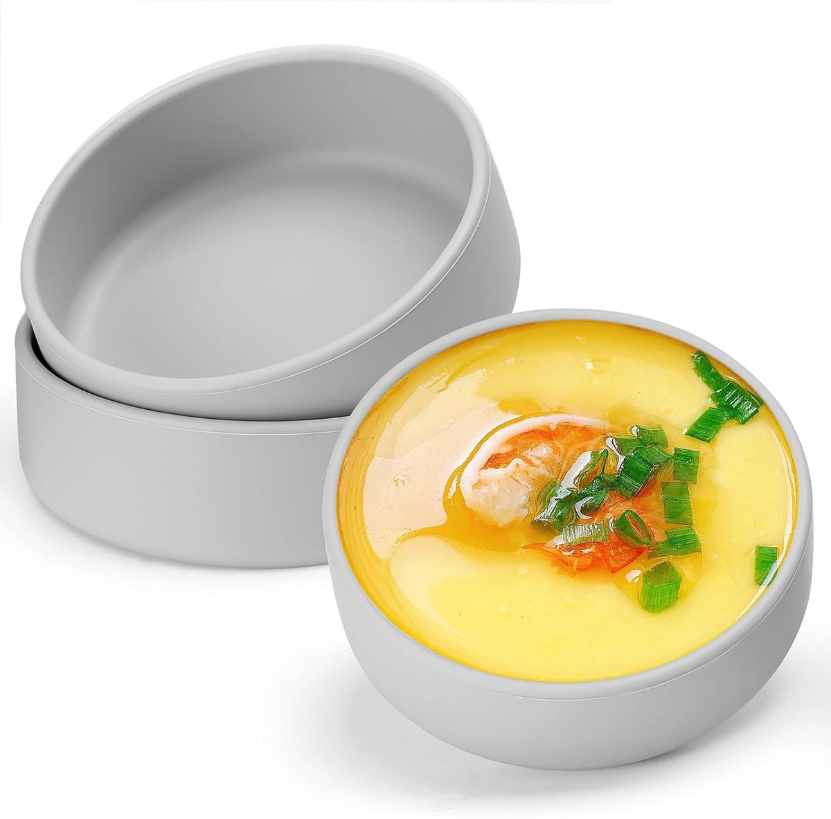 Egg Poacher Set of 3, Silicone Egg Poaching Cups with Lids for Microwave Egg Cooking, Toaster Oven Air Fryer Egg Mold Nonstick Poached Egg Maker