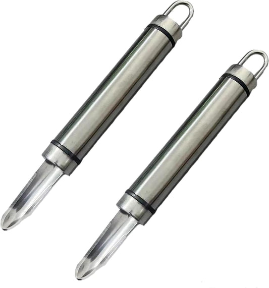 2 Pieces Longans Pears Corer,Stainless Steel Handheld Longan Corer,Portable Vegetable Core Remover,Cherry Core Removal Tool