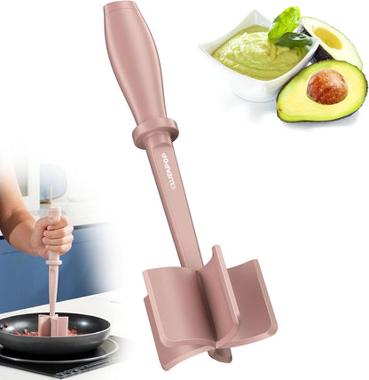 Meat Chopper for Hamburger, CLUEAPOP Premium Heat Resistant Masher and Smasher for Ground Beef, Nylon Ground Beef Chopper Tool and Meat Fork, Non Stick