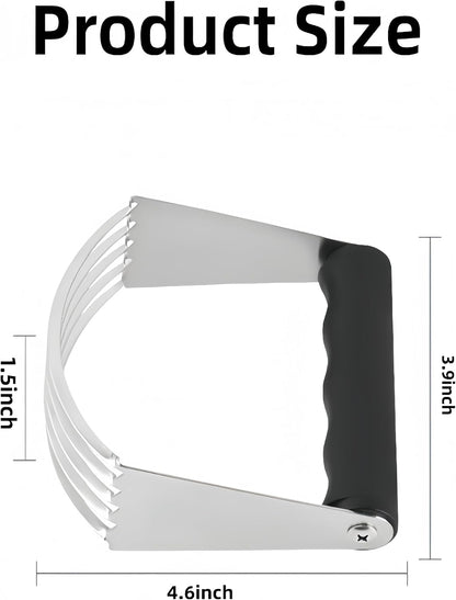 Heavy-Duty Dough Blender，Pastry Butter Cutter，Non‑Slip Handle Baking Tool