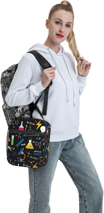Black Cat Reusable Lunch Box Food Bag Insulated Lunch Bag for Teenage Boys Girls School Beach