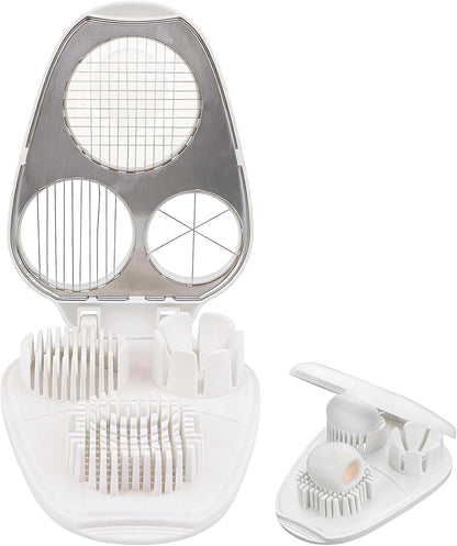 3 in 1 Boiled Egg Slicer, Manual Egg Slicer for Hard Boiled Eggs