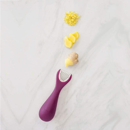 Talisman Designs 3-in-1 Ginger Peeler | Grater & Sliver | Grate Ginger, Garlic, Turmeric & Nutmeg | Easy to Use Kitchen Utensil Tool | Stainless Steel Hand Held Grater