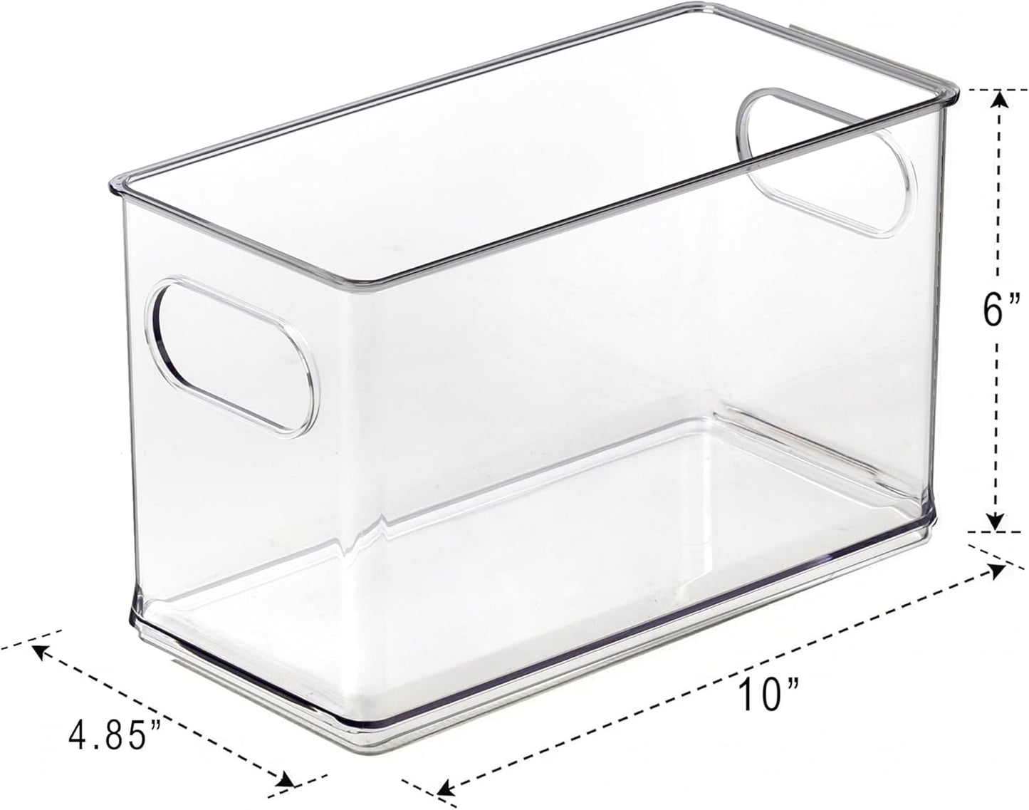 BINO | Stackable Plastic Storage Bins, Clear | THE CLARUS COLLECTION | Pantry Organizers and Storage Containers | Fridge Organizer Bins | Kitchen Cabinet Organizer | Medicine Cabinet Bin