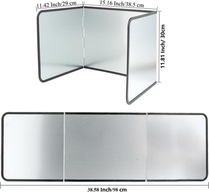 3 Sided Foldable Splatter Guard, Stainless Steel Grease Splatter Screen, Non-Stick Oil Splash Guard, Anti-Grease Cooking Shield, Heat-Resistant Stove Protector with Safe Edge, Easy to Clean (Medium)