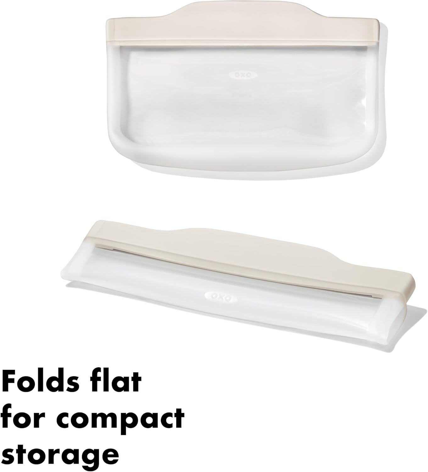 OXO Good Grips Silicone Reusable Bag - Stand-Up Cup (8 oz) - Oat