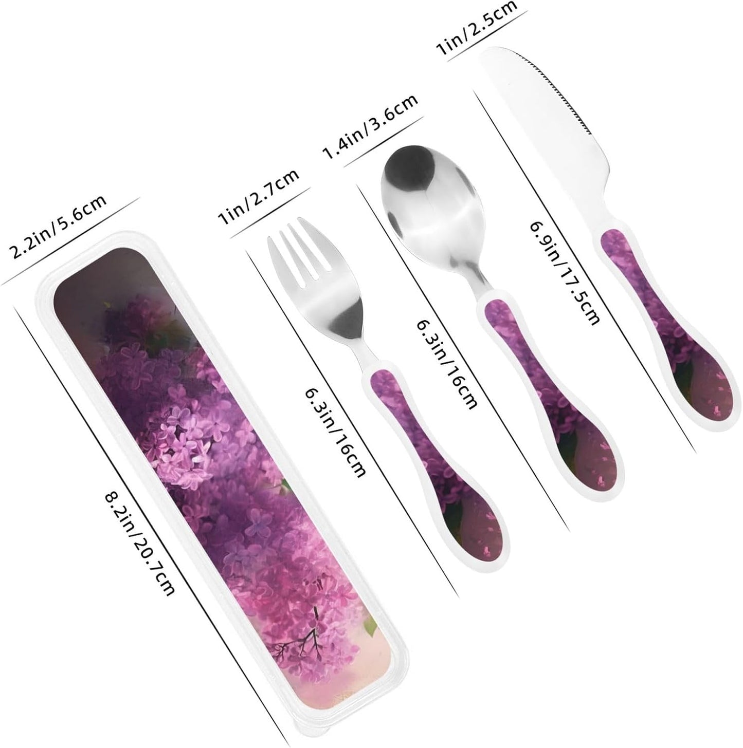 3-Piece Kids Silverware Set With Storage Case, Stainless Steel Reusable Children Safe Knife Spoon Fork Set Easter Bunny Eggs Spring Flower Rabbit Children Flatware Set For Kids Lunch Box